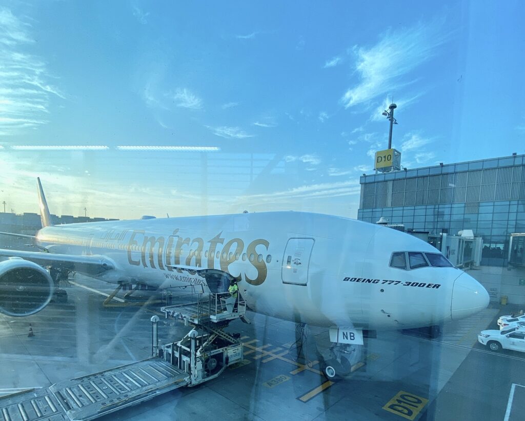 エミレーツ航空機体 プレミアムエコノミー(ドバイ〜羽田)